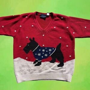 Vintage Liz Claiborne Dog Sweater on Sweater